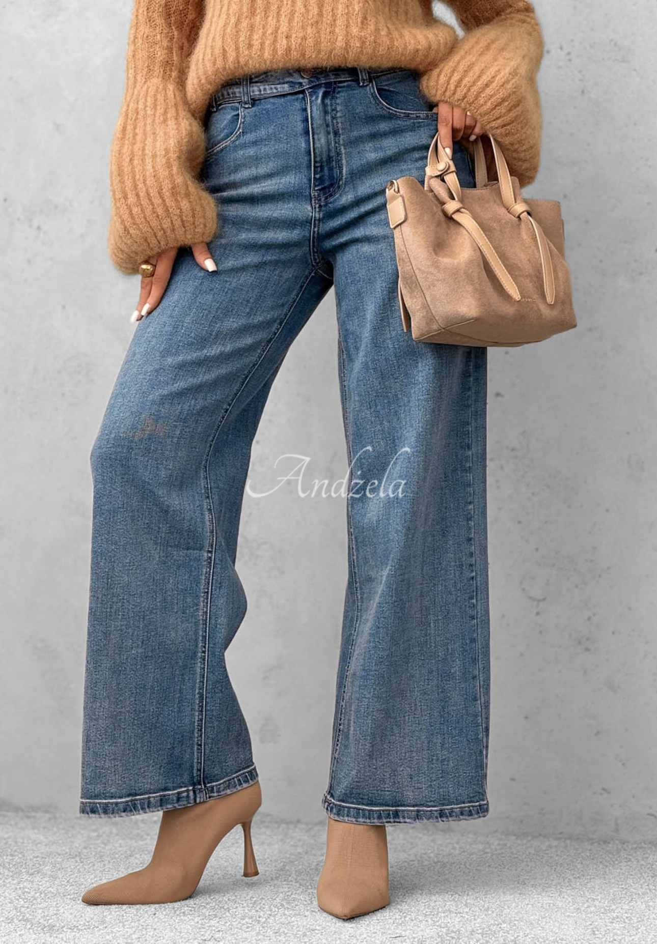 Jeanshose wide leg Cozy Streets Blau