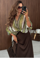 Hemd w paski Dream State Khaki
