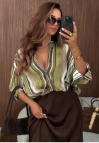 Hemd w paski Dream State Khaki