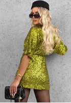Cekinowa Kleid mini Glitter Doll Grün