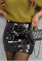 Cekinowa Kurzer Rock mini Shimmer Darling Silber