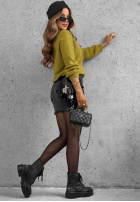 Cekinowa Kurzer Rock mini Shimmer Darling Silber