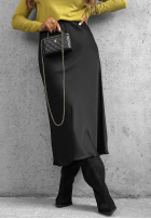 Satynowa Rock maxi Secret Moment Schwarz