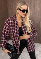 Koszulowa Kleid w kratę Apple Cider Beerenfarben