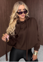 Sweatshirt z kapturem oversize Not Quite Schwarz