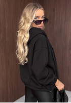 Sweatshirt z kapturem oversize Not Quite Schwarz