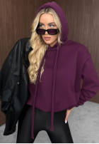 Sweatshirt z kapturem oversize Not Quite Schwarz
