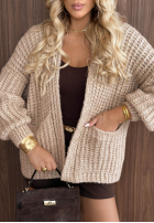 Krótki Cardigan Simply Cozy Schokoladenbraun