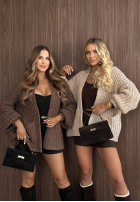 Krótki Cardigan Simply Cozy Schokoladenbraun