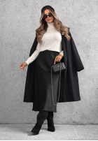 Dopasowany Pullover z golfem Early Evening Rot