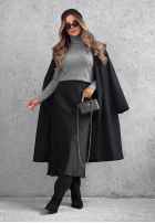 Dopasowany Pullover z golfem Early Evening Rot