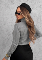 Dopasowany Pullover z golfem Early Evening Rot
