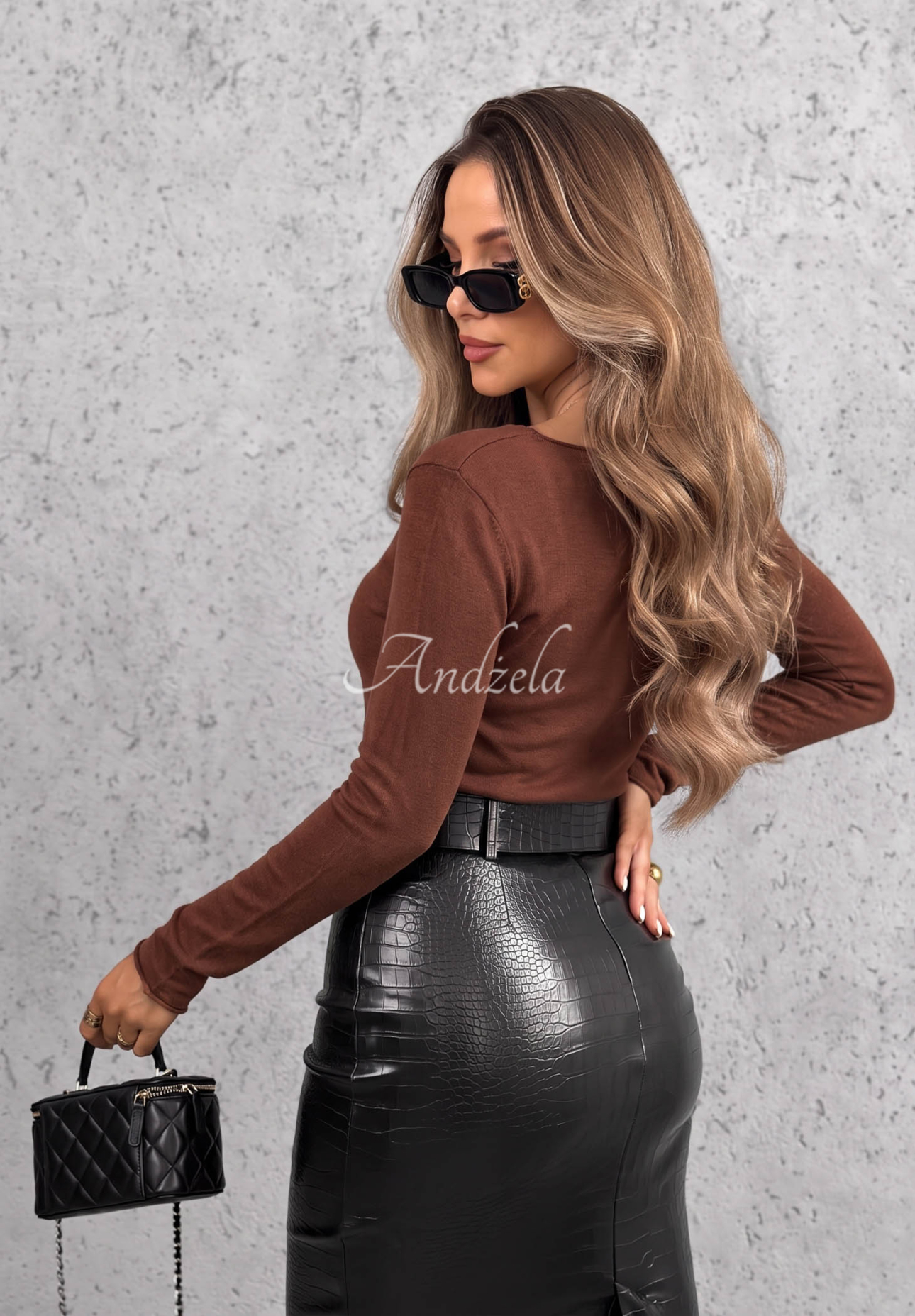 Leichter Pullover Selavi helle Schokolade