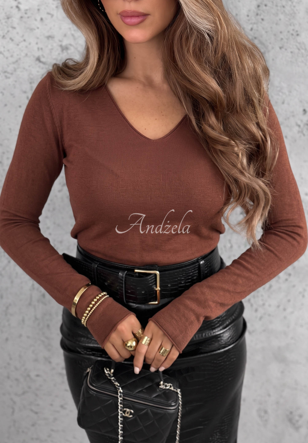 Leichter Pullover Selavi helle Schokolade