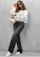 Miękki Pullover Sweet Lollipop Ecru
