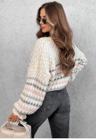 Miękki Pullover Sweet Lollipop Ecru