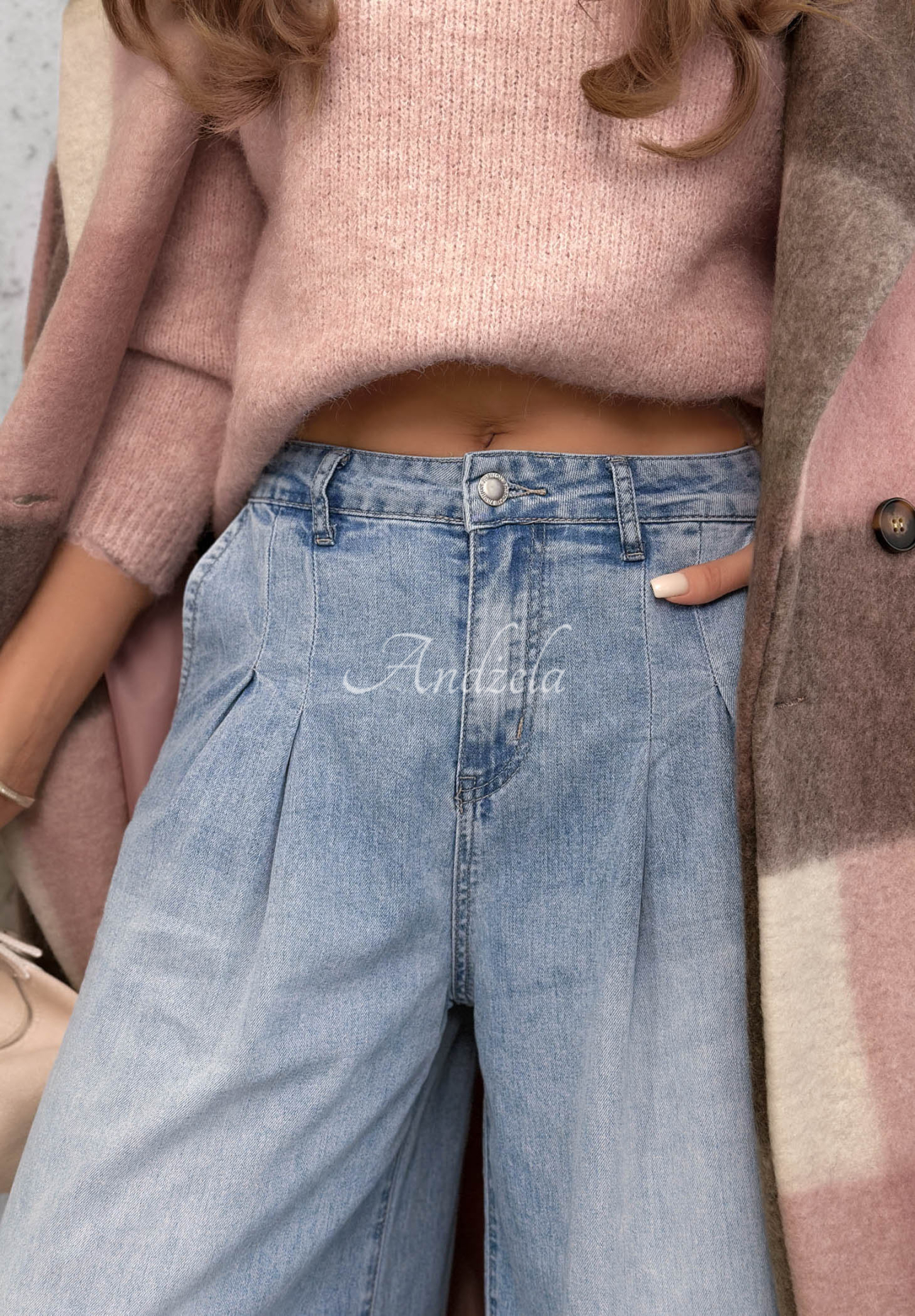 Jeanshose wide leg Daily Walk Hellblau
