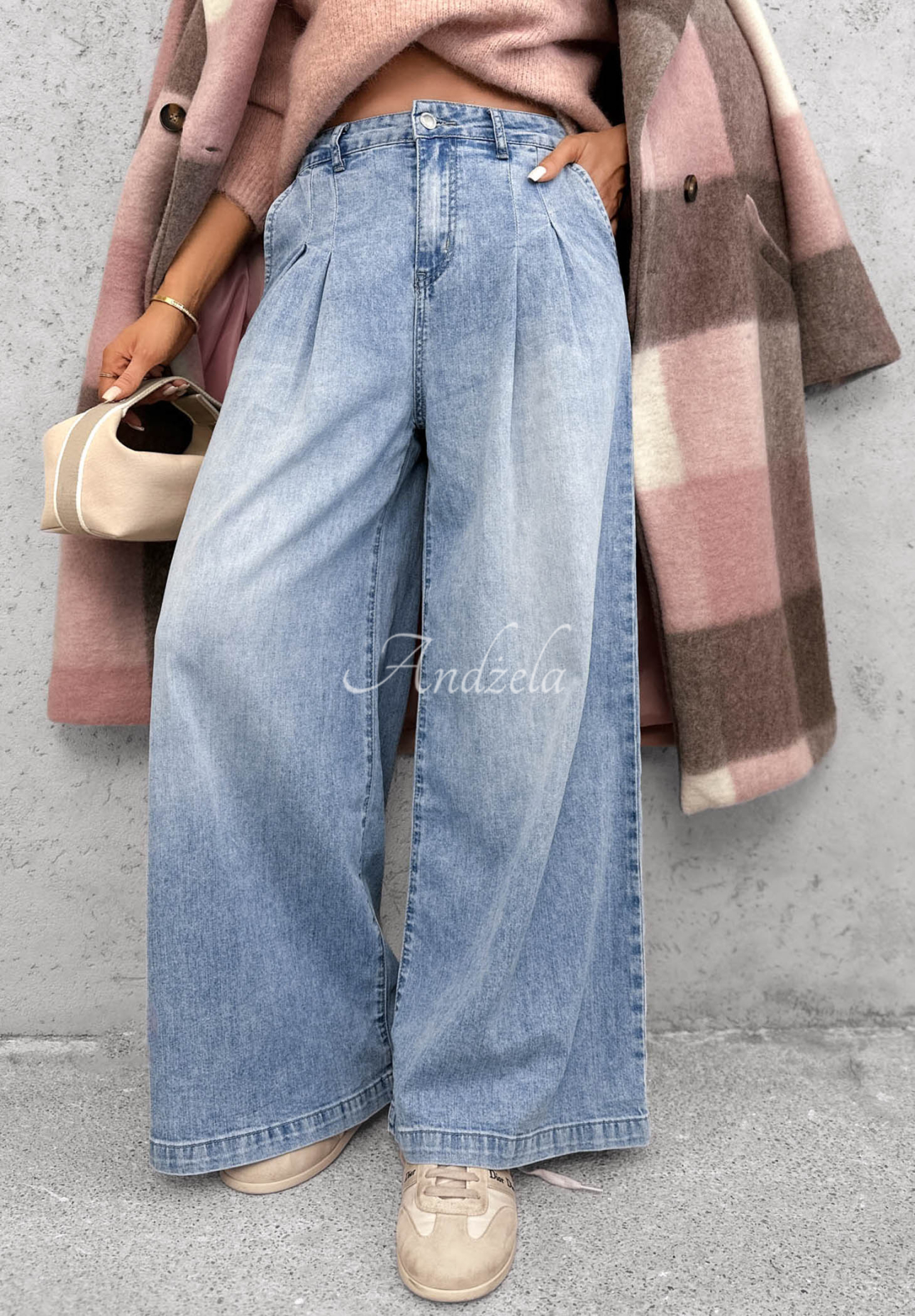 Jeanshose wide leg Daily Walk Hellblau