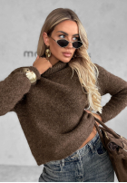 Miękki Pullover z golfem Warm Cloud baby blue