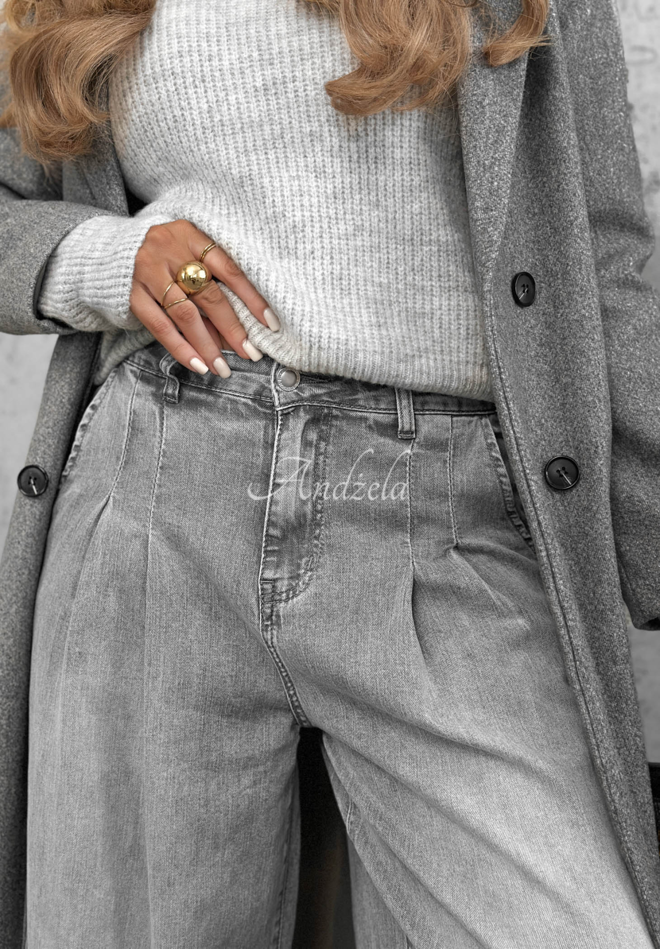 Jeanshose wide leg Daily Walk Grau