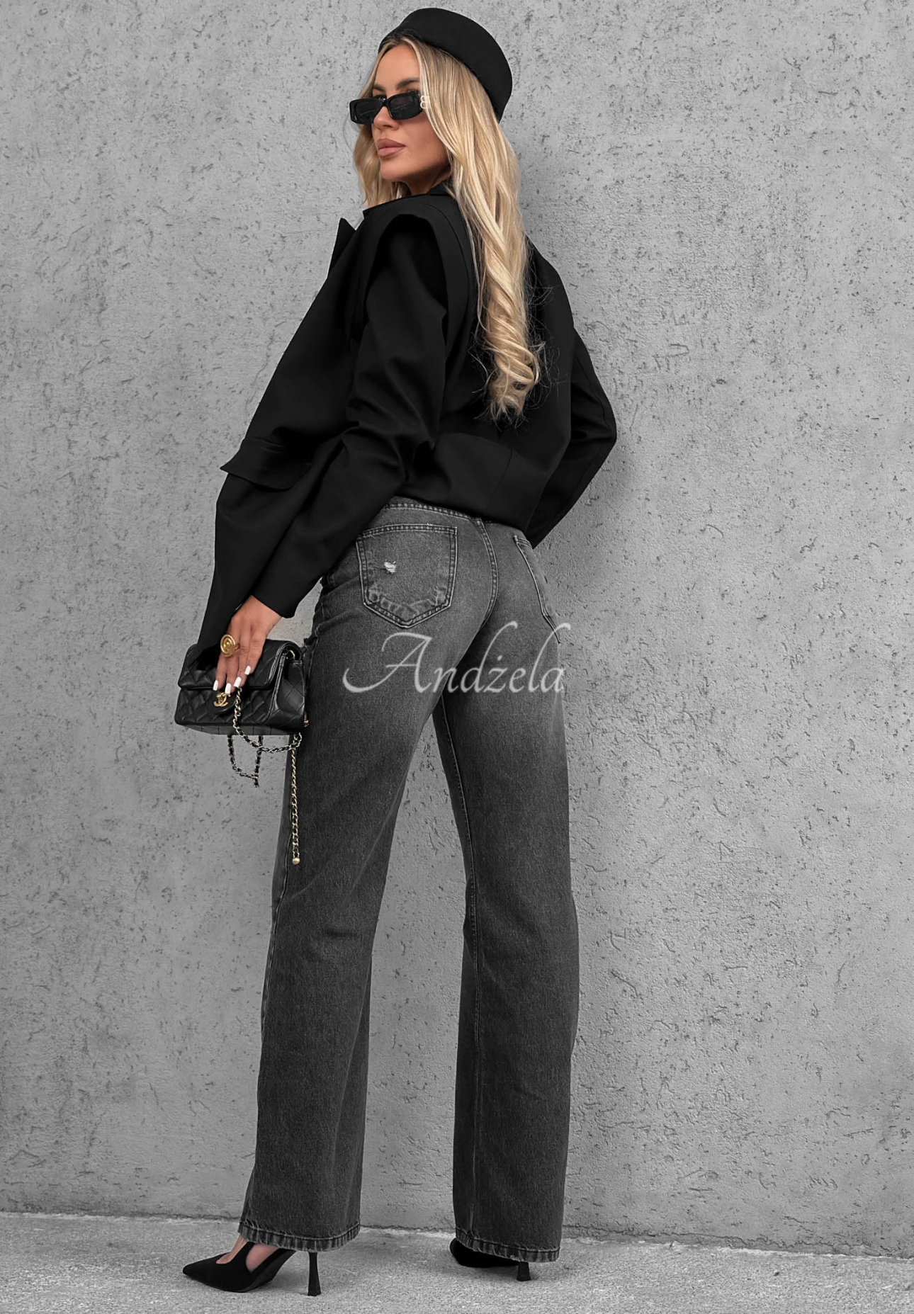 Straight-Leg Jeans Bad Influence Grau