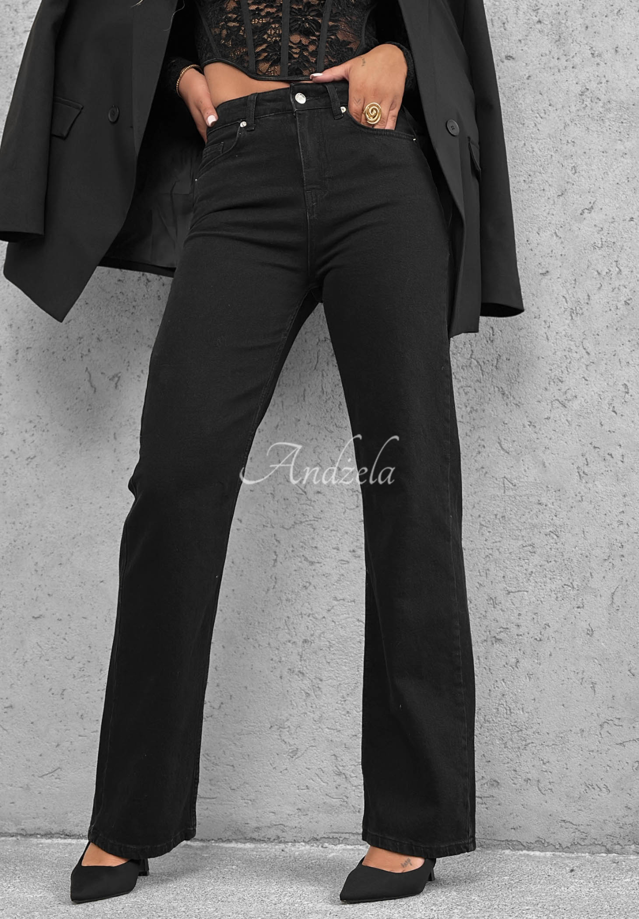 Straight-Jeanshose Rebel Energy Schwarz