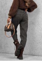 Hose Jeans z paskiem Running Late Grau