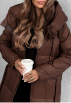 Długa puchowa Jacke z kapturem Want Winter Schwarz