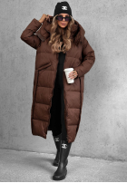 Długa puchowa Jacke z kapturem Want Winter Schwarz