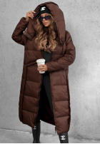 Długa puchowa Jacke z kapturem Want Winter Schwarz