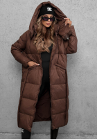 Długa puchowa Jacke z kapturem Want Winter Schwarz