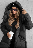 Długa puchowa Jacke z kapturem Want Winter Schwarz