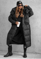 Długa puchowa Jacke z kapturem Want Winter Schwarz