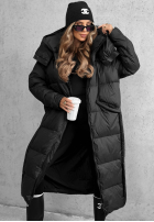 Długa puchowa Jacke z kapturem Want Winter Schwarz