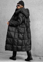 Długa puchowa Jacke z kapturem Want Winter Schwarz
