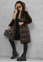 Długa pikowana Jacke z misiem Out Today Schwarz