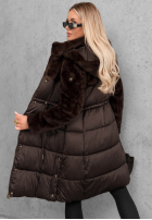 Długa pikowana Jacke z misiem Out Today Schwarz