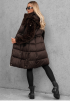 Długa pikowana Jacke z misiem Out Today Schwarz
