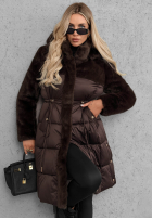 Długa pikowana Jacke z misiem Out Today Schwarz