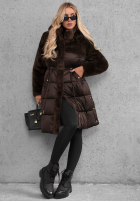 Długa pikowana Jacke z misiem Out Today Schwarz