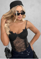 Koronkowe body na ramiączkach Bad Romance Schwarz