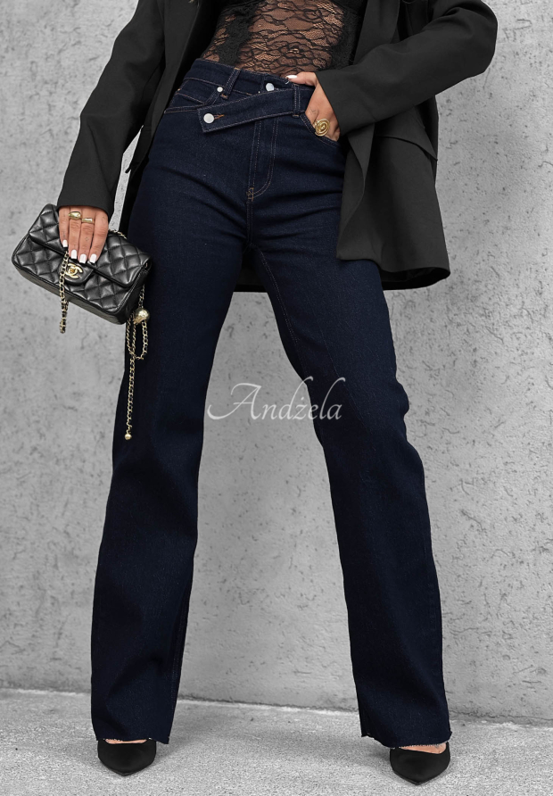 Jeanshose straight Bad Babe Dunkelblau