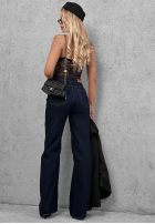 Hose Jeans straight Bad Babe Dunkelblau
