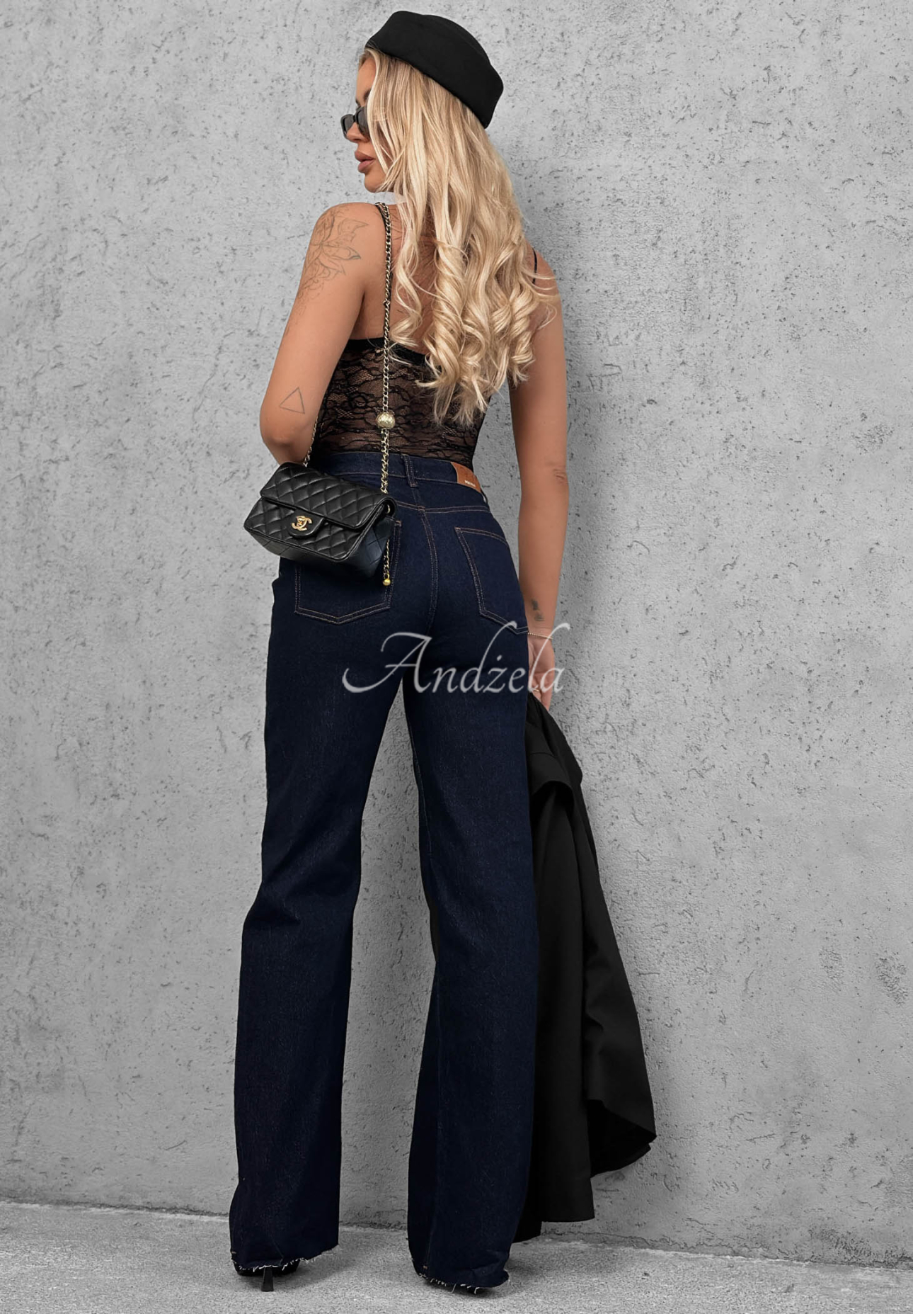 Jeanshose straight Bad Babe Dunkelblau