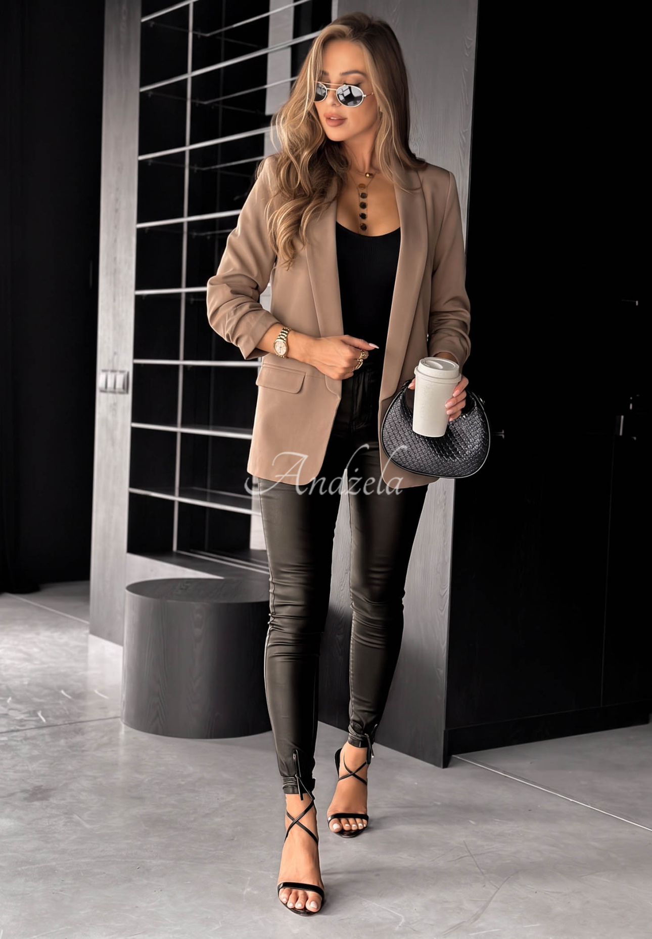 Klassischer Blazer Premium Mokkafarben II