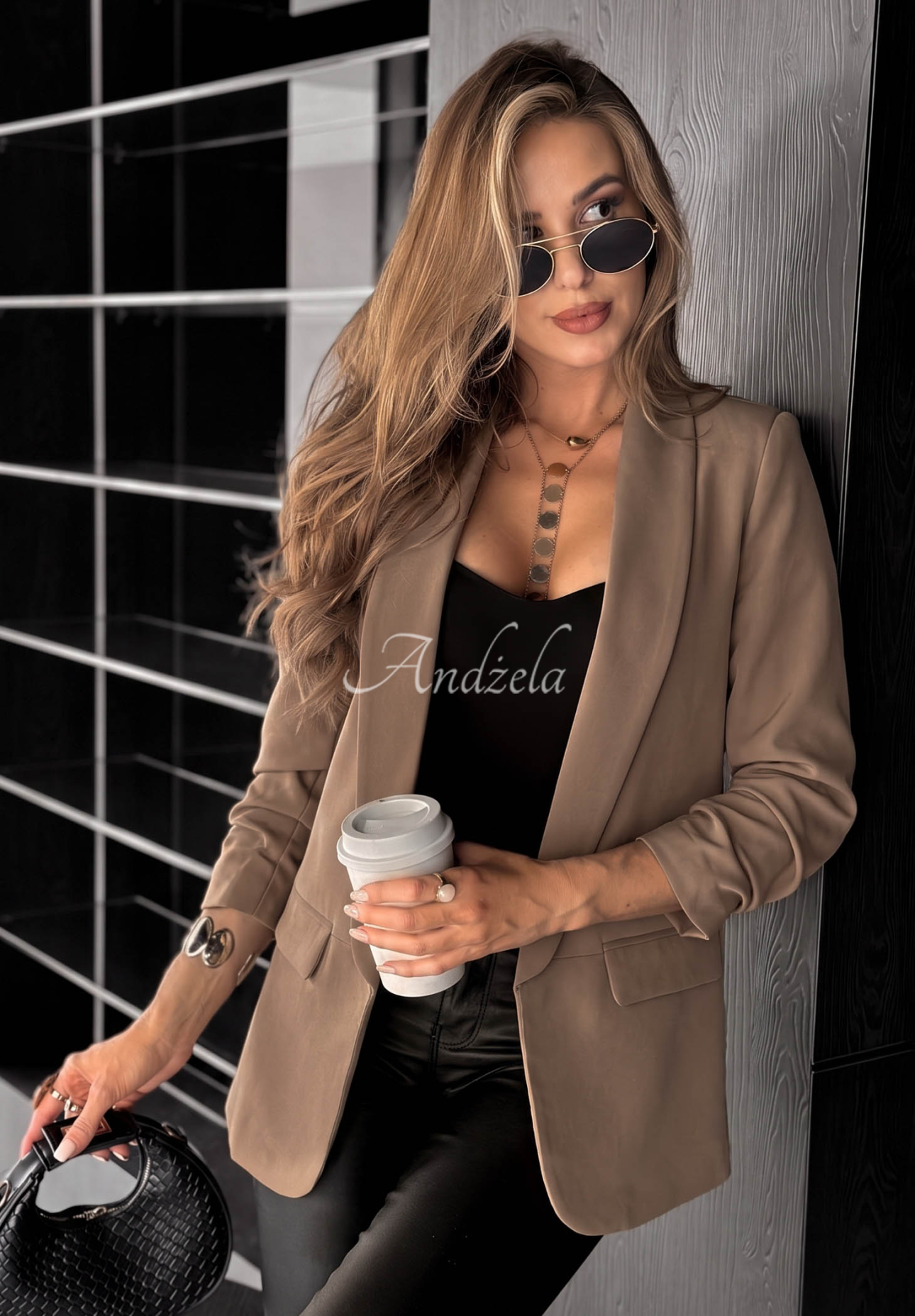 Klassischer Blazer Premium Mokkafarben II