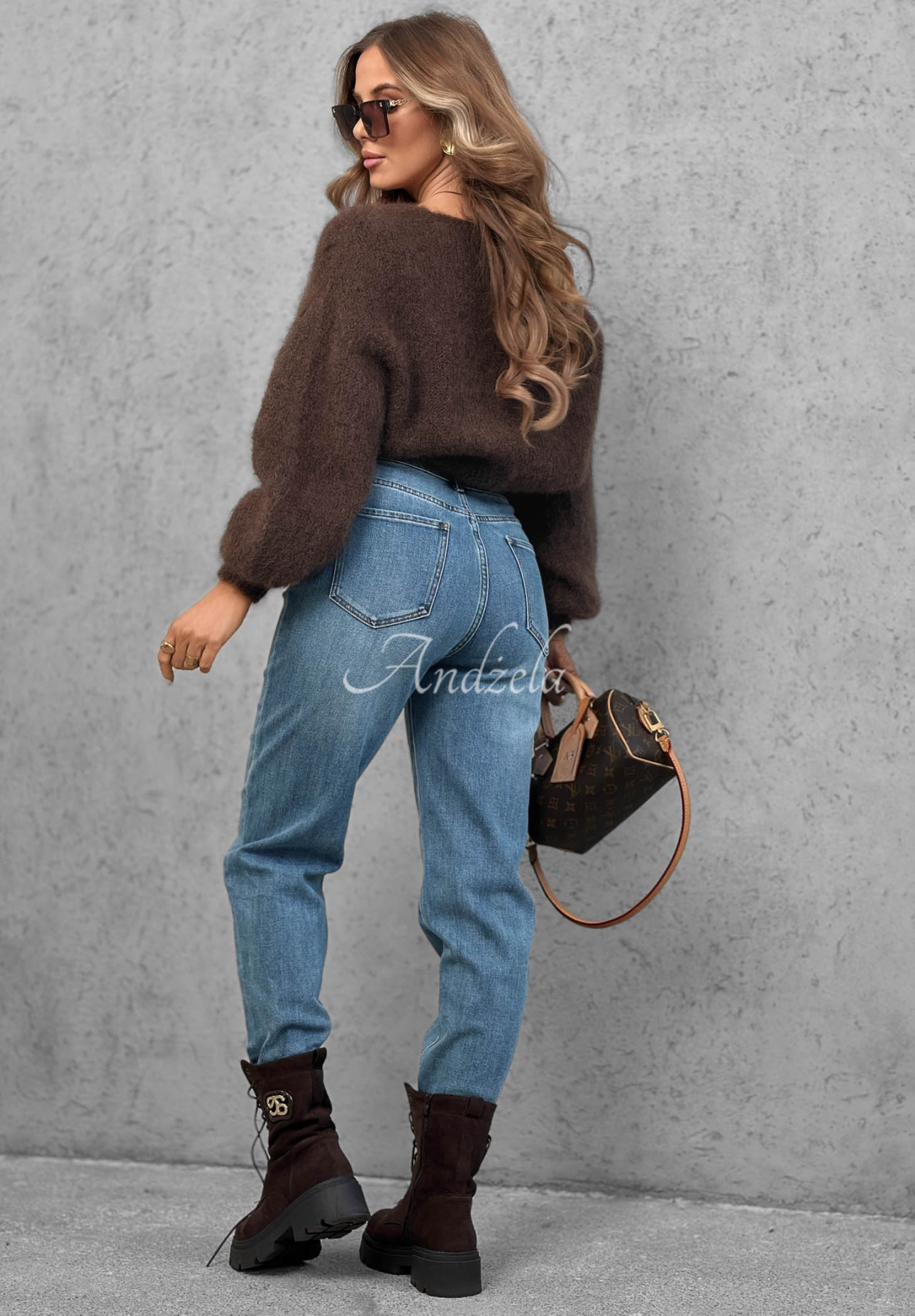 Jeanshose mom fit Quiet Days Blau