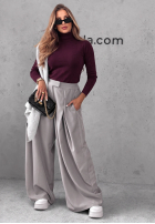 Dopasowany Pullover z golfem Solange Beerenfarben