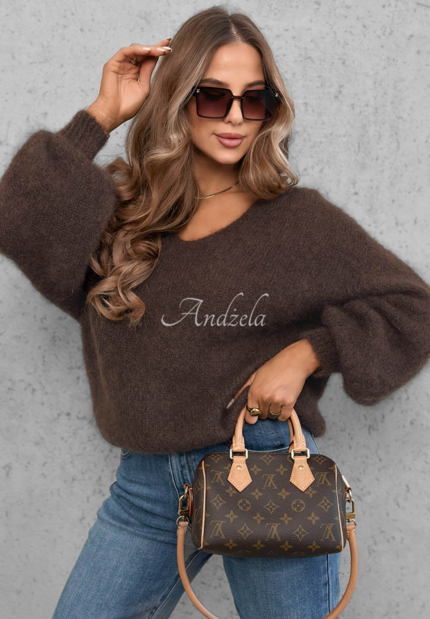 Mohairpullover Touch Of Autumn Schokoladenbraun