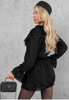 Kleid z falbankami Say It Slowly Schwarz